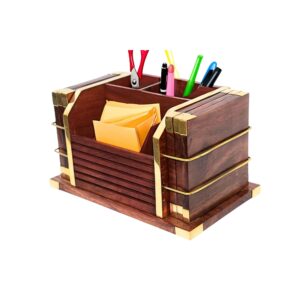 ZA-03 Versatile Wooden Tea Coaster Set, Pen Stand, and Paper Rack