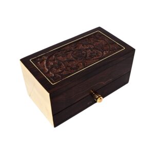 ZA-04 Timeless Treasures: Rosewood Jewelry Box – Perfect Gift for Jewelry Lovers