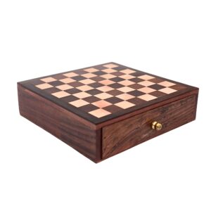 ZA-05 Mastering the Game in Style Shisham Wood Chess Set Indian Handcrafted