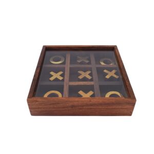 ZA-15 Artisanal Excellence: Handmade Indian  Wooden Crafts Tic Tac Toe Game