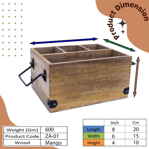wooden cultery holder for kitchen