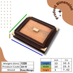 ZA-19 Versatile Dry Fruits Organizer: Rosewood and Mango Wood with Brass Detailing