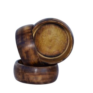 BWL-07 Handcrafted Wooden Multipurpose Bowl: Biscuits, Dry Fruits, and Candle-Making Delight