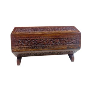 ZA-21 Timeless Elegance: Single Shisham Wood Bangle Box – Handcrafted in India