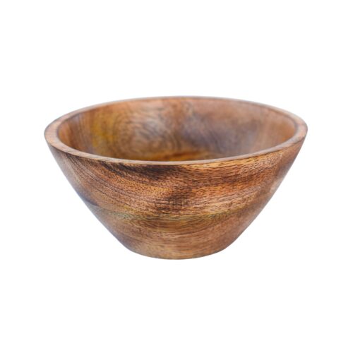 BWL-02 (LISTING) Artisanal Elegance: Handmade Indian Mango Wood Bowl – A Rustic Touch to Your Home