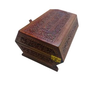 ZA-22 Artisanal Excellence: Handmade Wooden Bangle Box – Dark Brown Beauty