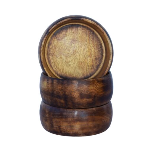 BWL-07 (Listing) Handcrafted Wooden Multipurpose Bowl: Biscuits, Dry Fruits, and Candle-Making Delight