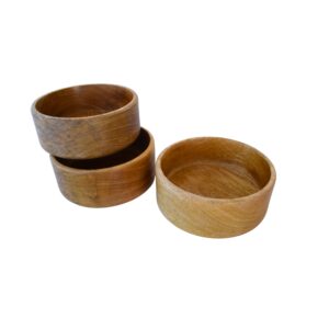 BWL-12 Artisanal Elegance: Handmade Indian Mango Wood Bowl – A Rustic Touch to Your Home