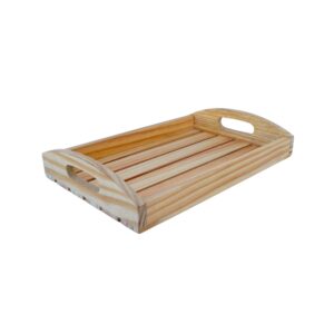 MWT-34 Indian Rustic Nature’s Elegance: Premium Pine Wood Tray for Versatile and Durable Serving