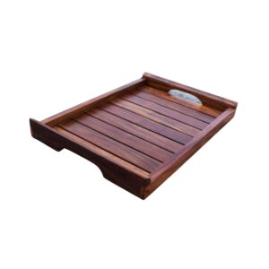 MWT-01Medium Artisan-Crafted Excellence: Handmade Indian Mango Wood Serving Tray for Authentic Hospitality