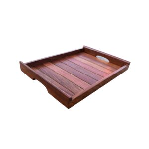 MWT-01Small Celebrate Heritage: Exquisite Hand-Carved Mango Wood Tray, a True Indian Artisan Masterpiece