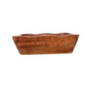 MDB-10 Handcrafted Rustic Mango Wood Dough Bowl – Versatile 8 x 5 x 2.5 Inch Size for Stylish Home Decore