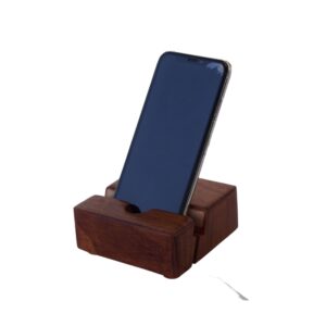 WPH-401B Elegance in Wood: Sheesham Wood Mobile Stand – Stylish Holder for Phones