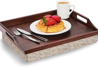 Wooden Bed Multipurpose Tray Lap desk with detachable cushion