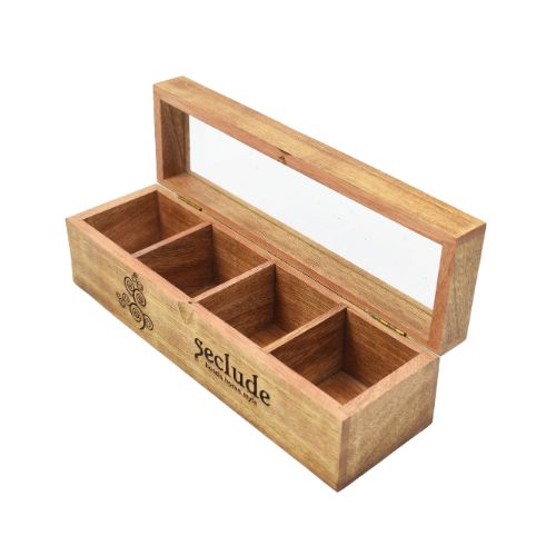 Wooden Tea Storage Box | Wholesale Tea Storage Box with Custom Branding